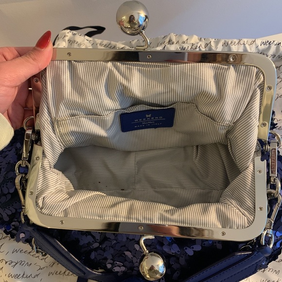 Max Mara Blue sparkly Handbag⚡️😍👛 - Picture 4 of 8